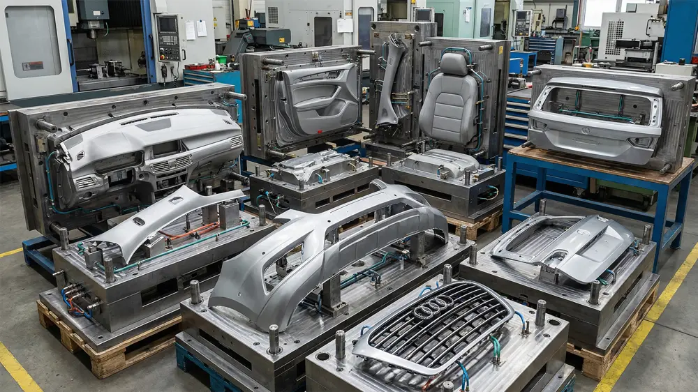 Autojen sisä- ja ulkoruiskutusmuotit