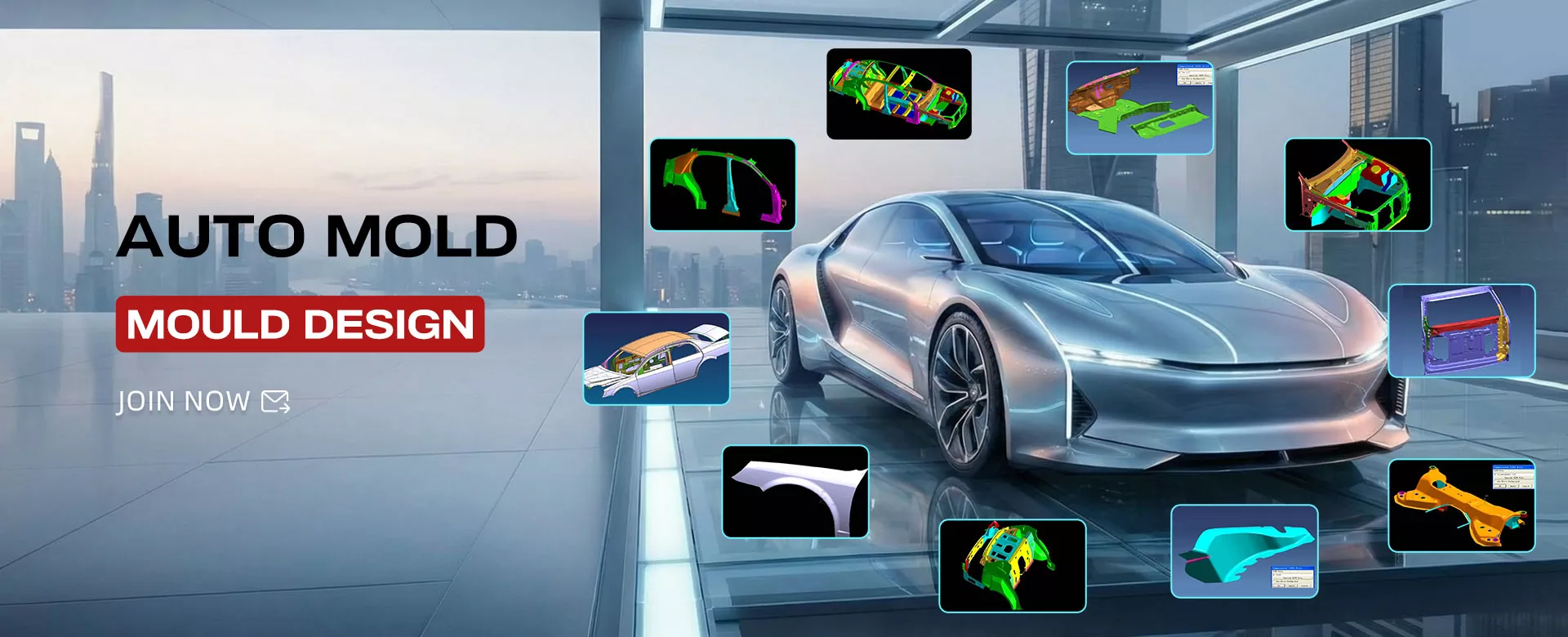 Tehokkaiden autojen korin ulkopaneelin leimausmuottien valmistaja