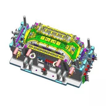 Autojen etupuskurin rungon ruiskumuotti