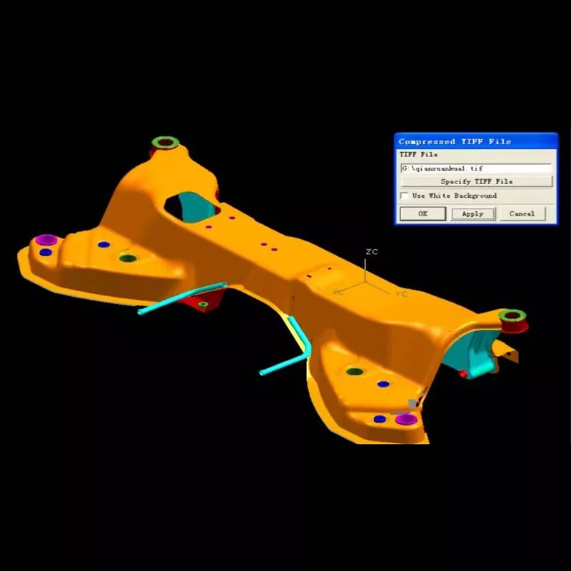 Autojen etujousituskokoonpanon leimaussuuttimet