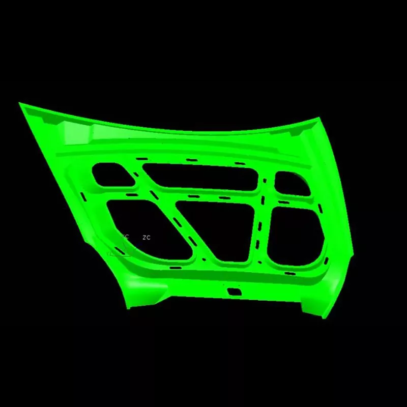 Autojen konepellin sisäpaneelin leimaaminen