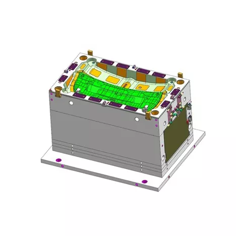Autojen takaluukun verhoilupaneelin ruiskumuotti