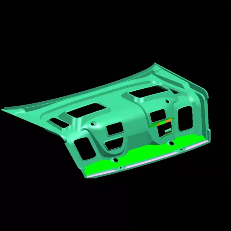 Autojen tavaratilan kannen sisäpaneelin leimaaminen